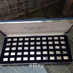 Franklin Mint 50 Sterling Silver Ingot Collection The Great Airplanes