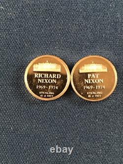 Franklin Mint 70 Miniature President & Spouse Sterling Medals