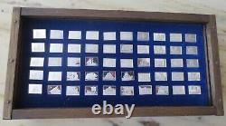 Franklin Mint 925 Silver Great Sailing Ships of Sea 50 Ingot Set Display Case