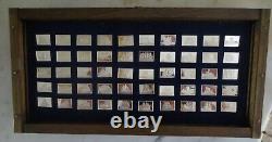 Franklin Mint 925 Silver Great Sailing Ships of Sea 50 Ingot Set Display Case