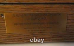 Franklin Mint 925 Silver Great Sailing Ships of Sea 50 Ingot Set Display Case