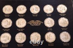 Franklin Mint. 925 Silver Medal Signers of the Declaration 56 Pc Complete Set