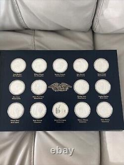 Franklin Mint. 925 Silver Medal Signers of the Declaration 56 Pc Complete Set