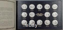 Franklin Mint. 925 Silver Medal Signers of the Declaration 56 Pc Complete Set