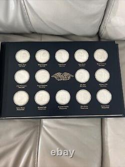 Franklin Mint. 925 Silver Medal Signers of the Declaration 56 Pc Complete Set