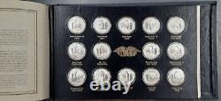 Franklin Mint. 925 Silver Medal Signers of the Declaration 56 Pc Complete Set