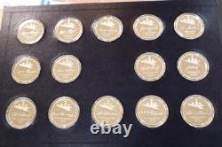 Franklin Mint. 925 Silver Medal Signers of the Declaration 56 Pc Complete Set