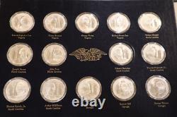 Franklin Mint. 925 Silver Medal Signers of the Declaration 56 Pc Complete Set