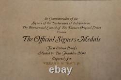 Franklin Mint. 925 Silver Medal Signers of the Declaration 56 Pc Complete Set