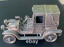 Franklin Mint 925 Sterling Silver 1907 Thomas Flyer Miniature Car 143 Scale