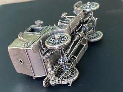 Franklin Mint 925 Sterling Silver 1907 Thomas Flyer Miniature Car 143 Scale