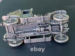 Franklin Mint 925 Sterling Silver 1907 Thomas Flyer Miniature Car 143 Scale