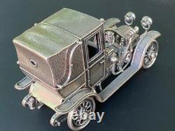 Franklin Mint 925 Sterling Silver 1907 Thomas Flyer Miniature Car 143 Scale