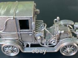 Franklin Mint 925 Sterling Silver 1907 Thomas Flyer Miniature Car 143 Scale