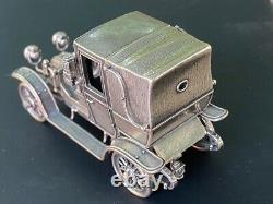 Franklin Mint 925 Sterling Silver 1907 Thomas Flyer Miniature Car 143 Scale