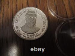 Franklin Mint. 925 Sterling Silver Medal 35 Grams Millard Fillmore