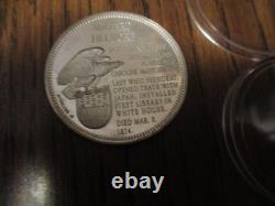 Franklin Mint. 925 Sterling Silver Medal 35 Grams Millard Fillmore