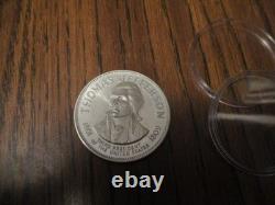 Franklin Mint. 925 Sterling Silver Medal 35 Grams Thomas Jefferson
