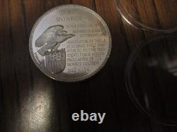 Franklin Mint. 925 Sterling Silver Medal Some Toning 35 Grams James Monroe