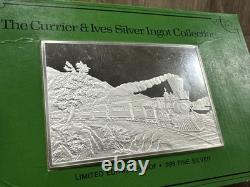 Franklin Mint. 999 Silver Ingots Currier & Ives Gem American Express 2.78