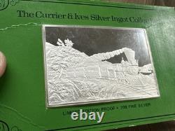 Franklin Mint. 999 Silver Ingots Currier & Ives Gem American Express 2.78