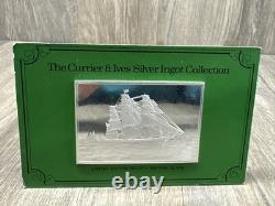 Franklin Mint. 999 Silver Ingots Currier & Ives Gem Clipper Ship 2.78