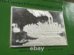 Franklin Mint. 999 Silver Ingots Currier & Ives Gem Wooding Up 2.78