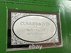 Franklin Mint. 999 Silver Ingots Currier & Ives Gem Wooding Up 2.78