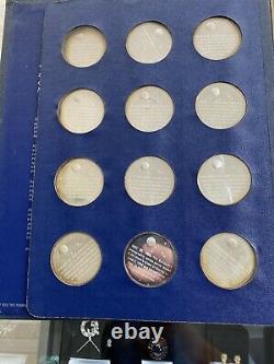Franklin Mint America in Space 24 Sterling Silver Proof Medal Set