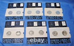 Franklin Mint America in Space First Edition Sterling Silver Proof Set 24 Medals
