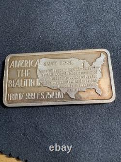 Franklin Mint America the Beautiful Sandy Hook antique 1 Troy Oz 999 Silver rare