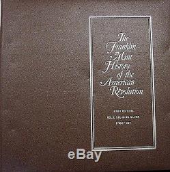 Franklin Mint, American Revolution, 50 Proof. 925 Silver Rounds in Display Book