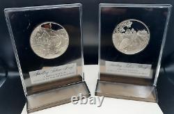 Franklin Mint Annual Christmas Medal Set Home for Christmas/Country Christmas