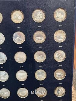 Franklin Mint Antique Car Coins Series 2 Sterling Silver 25 Piece Proof Set