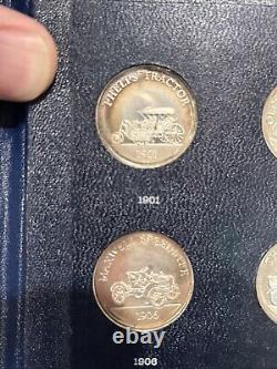 Franklin Mint Antique Car Coins Series 2 Sterling Silver 25 Piece Proof Set
