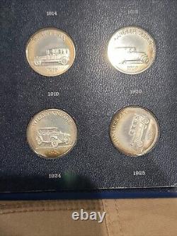 Franklin Mint Antique Car Coins Series 2 Sterling Silver 25 Piece Proof Set