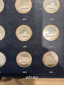Franklin Mint Antique Car Coins Series 2 Sterling Silver 25 Piece Proof Set