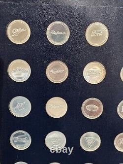 Franklin Mint Antique Car Coins Series 2 Sterling Silver 25 Piece Proof Set
