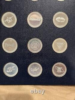 Franklin Mint Antique Car Coins Series 2 Sterling Silver 25 Piece Proof Set