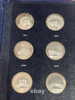Franklin Mint Antique Car Coins Series 2 Sterling Silver 25 Piece Proof Set