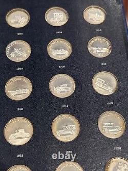 Franklin Mint Antique Car Coins Series 2 Sterling Silver 25 Piece Proof Set
