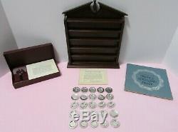 Franklin Mint Antique English Sterling Silver Miniature Plate Collection