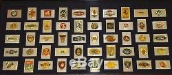 Franklin Mint Automobile Car 50 Emblems Sterling Silver 24k Gold Plated Ingots