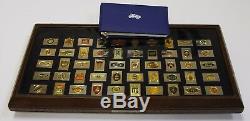 Franklin Mint Automobile Car 50 Emblems Sterling Silver 24k Gold Plated Ingots