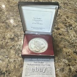 Franklin Mint Bahamas Independence Day 1974 10 Dollar 0.925 Silver Proof Coin