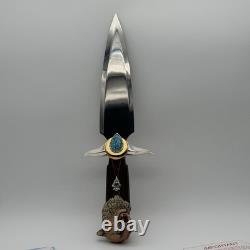 Franklin Mint Ben Nighthorse Navajo Mountain Lion Knife Turquoise