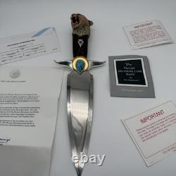 Franklin Mint Ben Nighthorse Navajo Mountain Lion Knife Turquoise