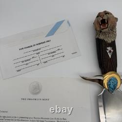 Franklin Mint Ben Nighthorse Navajo Mountain Lion Knife Turquoise