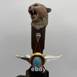 Franklin Mint Ben Nighthorse Navajo Mountain Lion Knife Turquoise