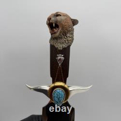 Franklin Mint Ben Nighthorse Navajo Mountain Lion Knife Turquoise